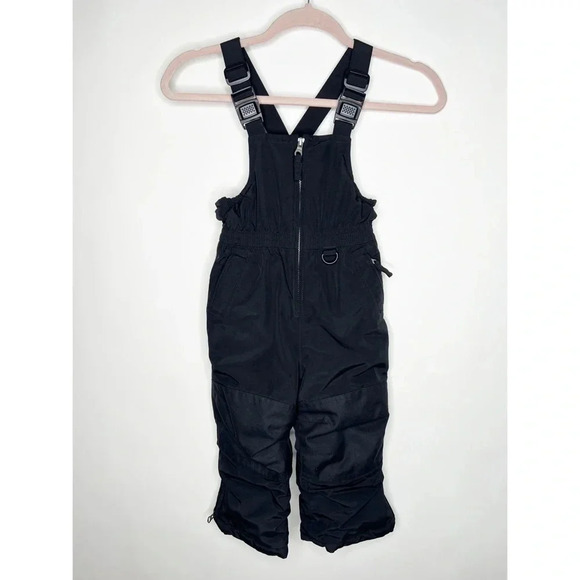 Lands' End Kids The Squall Snow Bib Black Waterproof Iron Knee Outdoors Size 3T - Picture 1 of 9